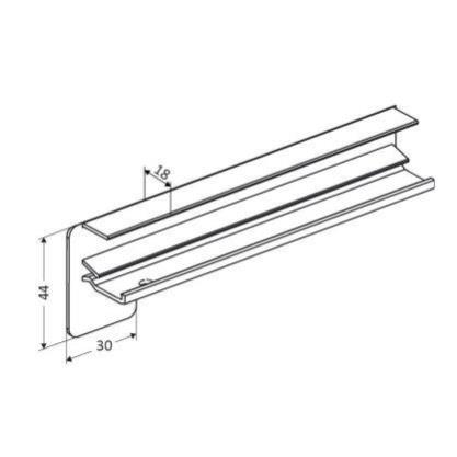 ALU-SEITENTEIL ABP 40  PUTZ  RS<br/>F.130 MM AUSL. DKL. BRONCE (VE40) title=