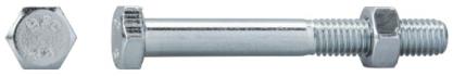 SECHSKANTSCHRAUBEN MU MIT SCHAFT<br/>DIN 601   M8,0 x 80 MM  GALV. VERZ.  PA=10 title=