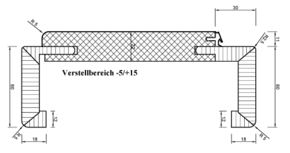 BASIC ZARGE RR EXTRAWEISS DIN LS<br/>198,5 x 86,0 cm           12,5 cm title=