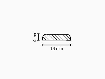 BÜRKLE DECKLEISTE        4/18 MM<br/>NR. 601                KIEFER ROH title=