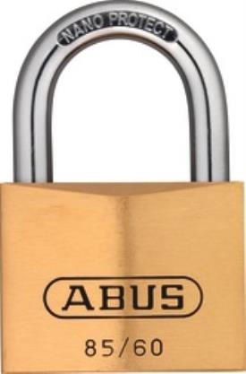 ABUS VORHANGSCHLOSS<br/>80632  85/60  MESSING LOCK-TAG title=