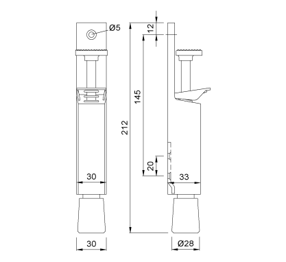 KWS TÜRFESTSTELLER<br/>1033.72   9016 WEISS LACK.