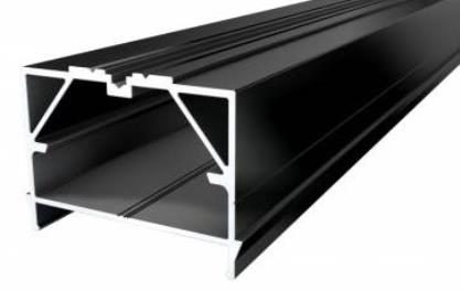 ALU-UK ISOSTEP BIG RAL 9005<br/>NR. 9101    64 x 45 x 4000 mm title=