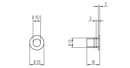 FÜHRUNGSBUCHSE  KUNSTSTOFF SCHWARZ<br/>7298 0001 85  ZU 7091/7093 RUNDSTANGE M10 title=