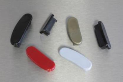 HANDLAUF-ENDSTÜCK <br/>KH 112/30   30 x 8 MM  SCHWARZ  (VE100) title=