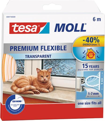 TESAMOLL PREMIUM FLEXIBEL TRANSPARENT<br/>05417   6 MTR x 9 x 6 MM  (VE8) title=