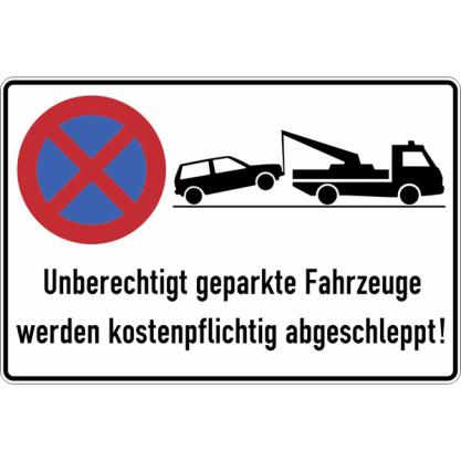 HALTEVERBOT  -HINWEISSCHILD MIT TEXT-<br/>110.5173   ALU GEPRÄGT  60,0 x 40,0 CM  (VE1) title=