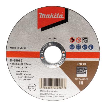 MAKITA TRENNSCHEIBE INOX<br/>D-65969   125 x 1,0 MM  (VE1) title=