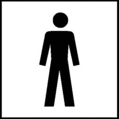 SYMBOLSCHILD  WC HERREN<br/>210.5881/10   SELBSTKLEBEFOLIE  15,0x15,0 CM (VE1) title=