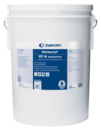 ZWEIHORN VARIOCRYL® WASSERKLARLACK<br/>5076866   VC 9 SEIDENMATT  20 LTR  (VE1) title=