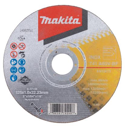 MAKITA TRENNSCHEIBEN INOX<br/>E-17120-12   125x1,0 MM  PACK=12 ST. title=