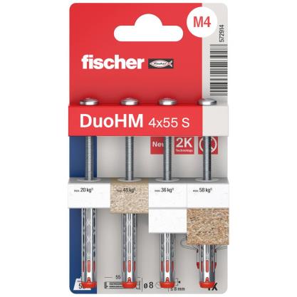FISCHER HOHLRAUMDÜBEL DuoHM S  TX20  K<br/>572914   4 x 55 MM / s= 9,5-30 MM  PA=4 ST  (VE5) title=