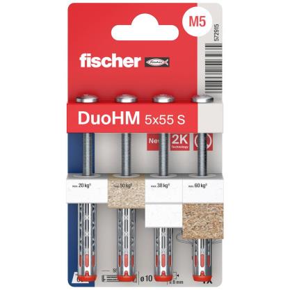 FISCHER HOHLRAUMDÜBEL DuoHM S  TX25  K<br/>572915   4 x 55 MM / s= 9,5-30 MM  PA=4 ST  (VE5) title=