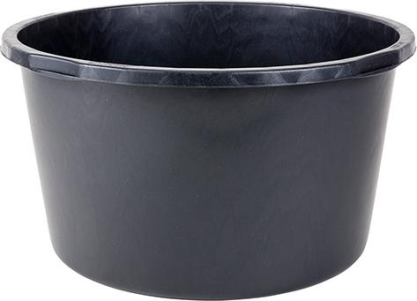 MÖRTELKÜBEL RUND L-SKALA<br/>8713331003306   Ø 585 MM  65 LTR  SCHWARZ title=